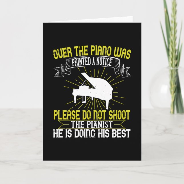 Carte Piano - S'Il Vous Plaît, Ne Tirez Pas Le Pianiste (Devant)