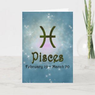 Carte Pick Color Pisces Zodiac astrologique