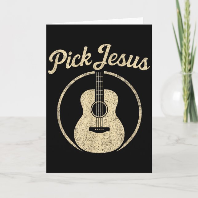 Carte Pick Jesus - Vintage Christian Guitar Worship  (Devant)