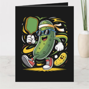 Carte Pickle Jouant au Pickleball
