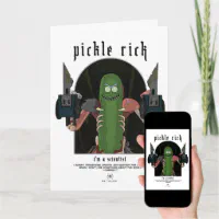 Carte Pickle Rick - Je suis un scientifique Citation gra