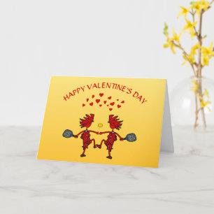Carte Pickleball Amour pour la Saint-Valentin