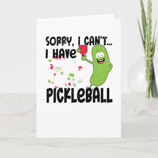 Carte Pickleball Bat Player Hobby Pickle Sunset (Devant)