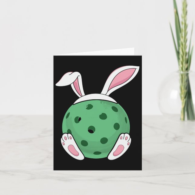 Carte Pickleball de lapin de Pâques - Fun Pickleball de  (Devant)