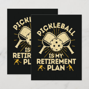 Carte Pickleball Drôle Mon Plan De Retraite Vintage