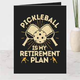 Carte Pickleball Drôle Mon Plan De Retraite Vintage