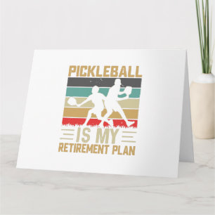 Carte Pickleball est mon plan de retraite drôle Pickleba