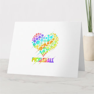 Carte Pickleball Heart - Drôle Colorful Paddle Sports Pl