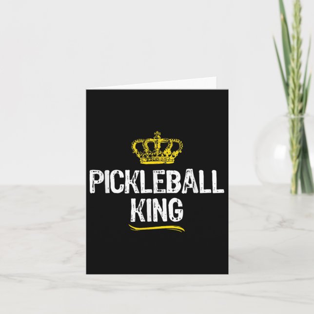 Carte Pickleball King Hommes Joueur Drôle Cool (Devant)