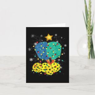 Carte Pickleball Noël Père Noël Pickleball X Mas Lumière