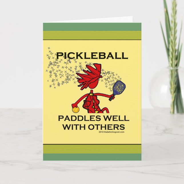 Carte Pickleball Paddles Well With Others (Devant)