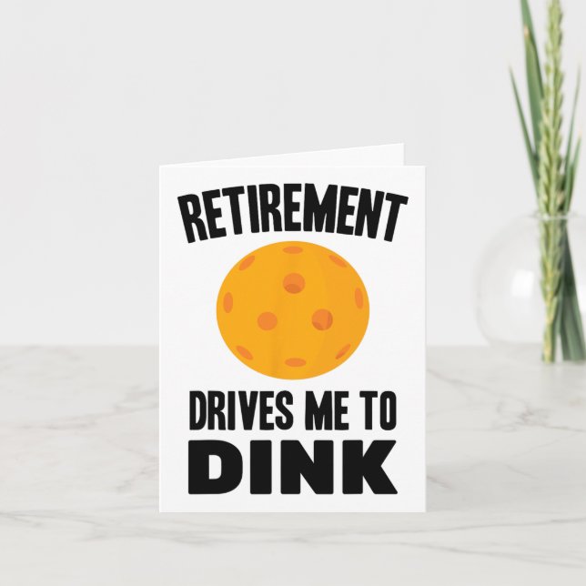 Carte Pickleball - Retraite Me Conduit À Diner - Badmin (Devant)