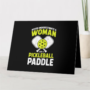 Carte Pickleball Woman Funny Pickleball Player Cadeau