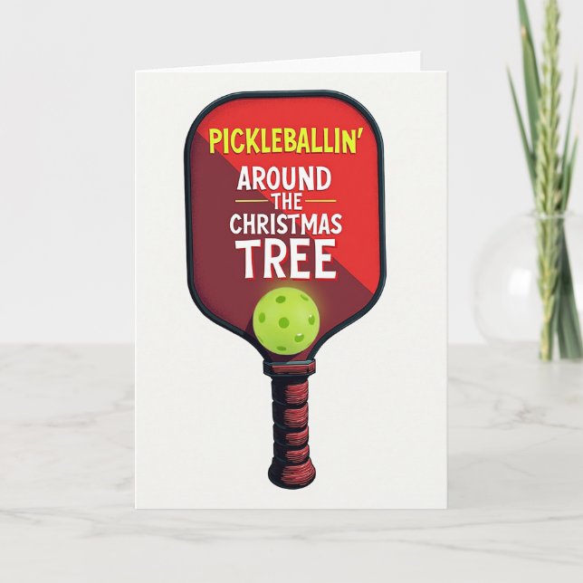 Carte Pickleballin Around The Christmas Tree (Devant)