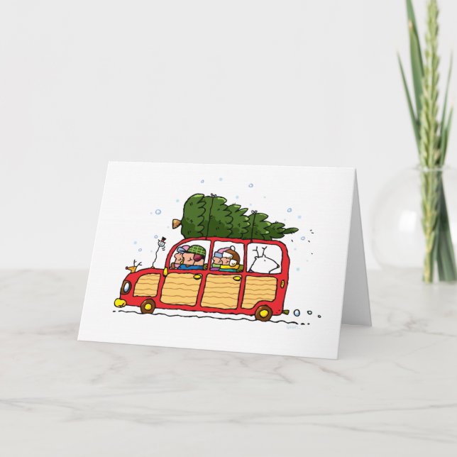 Carte Picted Arbre de Noël Familial! (Devant)