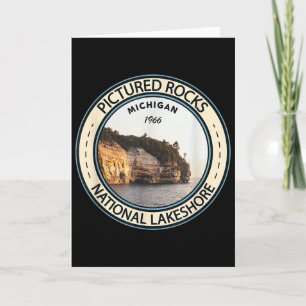 Carte Pictured Rocks National Lakeshore Michigan Badge V