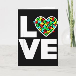 Carte Pièce de puzzle d'amour Cœur mignon Monde Journée