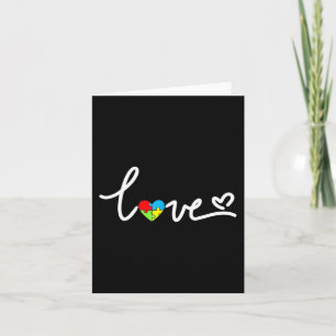 Carte Pièce de puzzle de cœur d'amour de sensibilisation