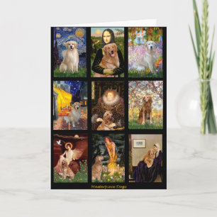 Carte Pièce maîtresse Golden Retrivers