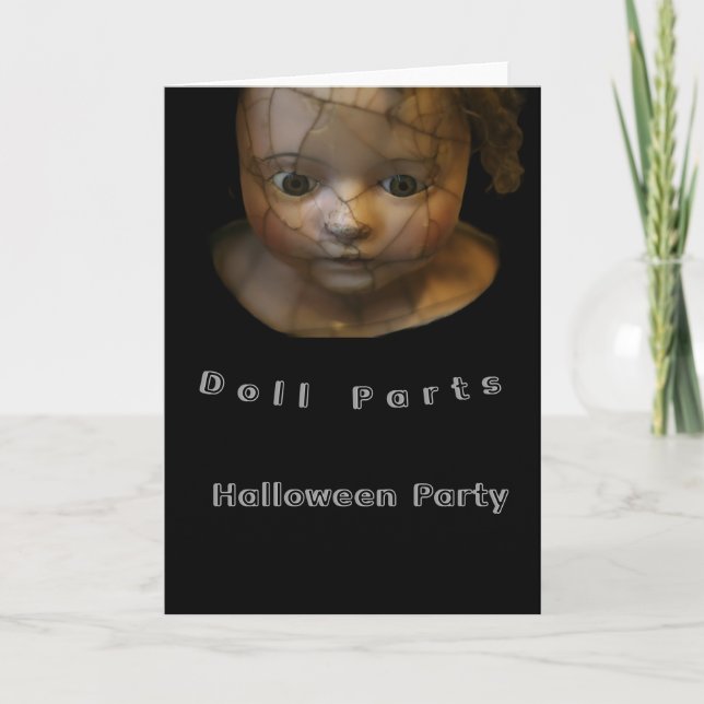 Carte Pièces de poupée hantées Halloween (Devant)