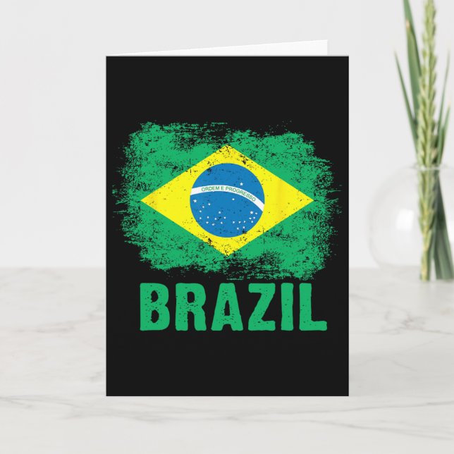 Carte Pied brésilien Drapeau brésilien  (Devant)