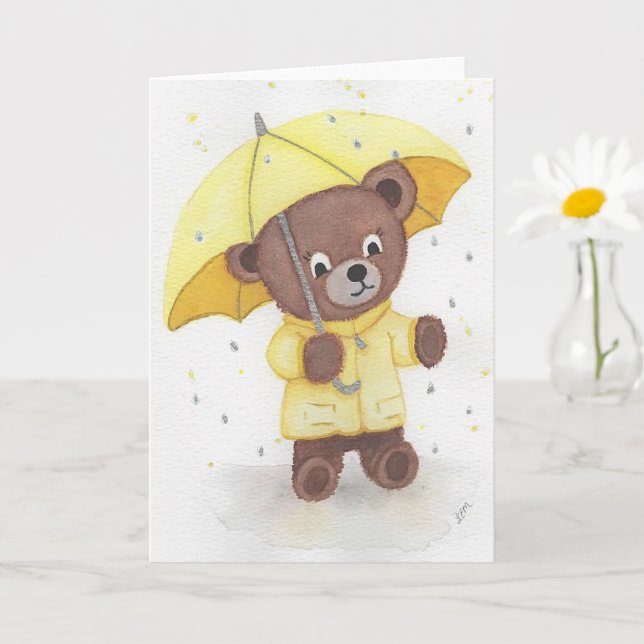 Carte Pied d'ours dans la pluie (Petite plante)