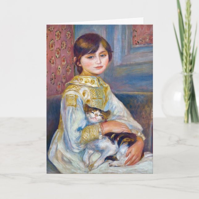 Carte Pierre-Auguste Renoir - Enfant avec chat (Devant)
