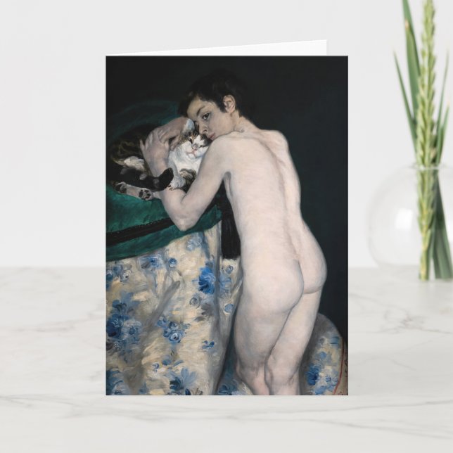 Carte Pierre-Auguste Renoir - Garçon au chat (Devant)