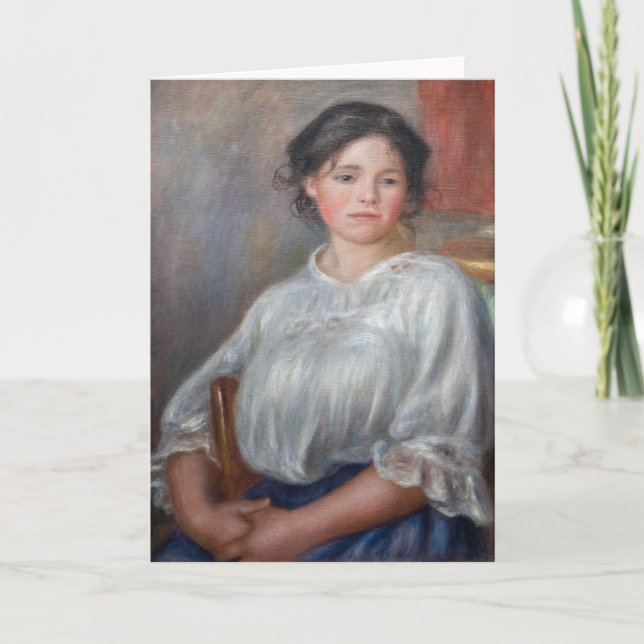 Carte Pierre-Auguste Renoir - Jeune Femme Assis (Devant)
