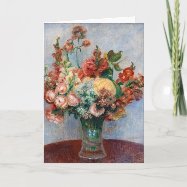 Carte Pierre-Auguste Renoir - Les fleurs dans un vase (Devant)