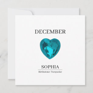 Carte Pierres de naissance de décembre Nom d'anniversair