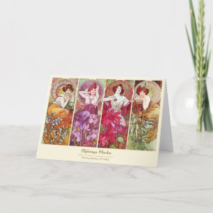 Carte Pierres et fleurs précieuses, Alphonse Mucha