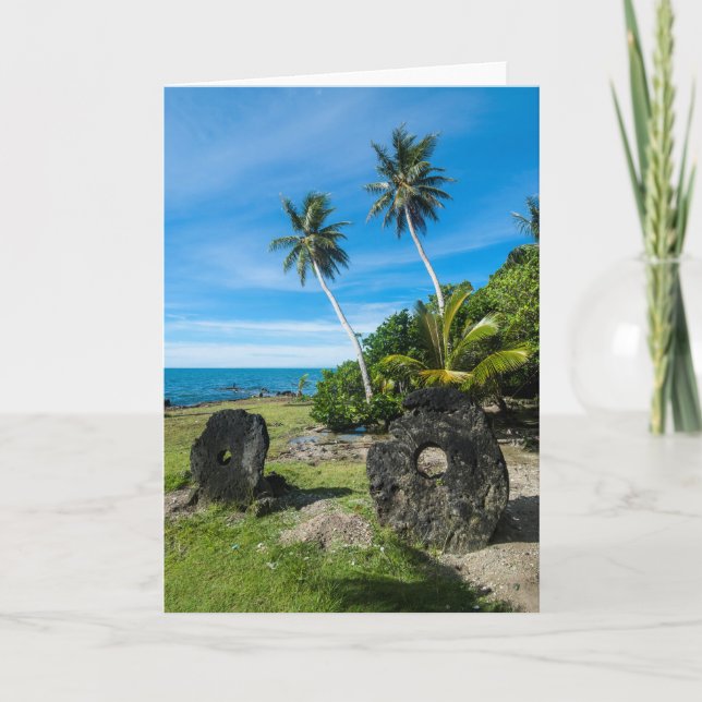Carte Pierres Rai Sur L'Île De Yap (Devant)