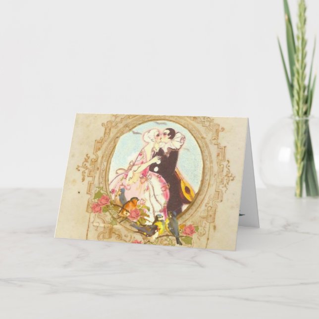 Carte Pierrot et Columbine (Devant)