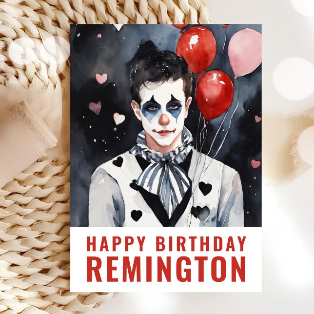 Carte Pierrot noir et blanc (Créateur téléchargé)