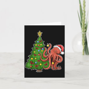 Carte Pieuvre de Noël