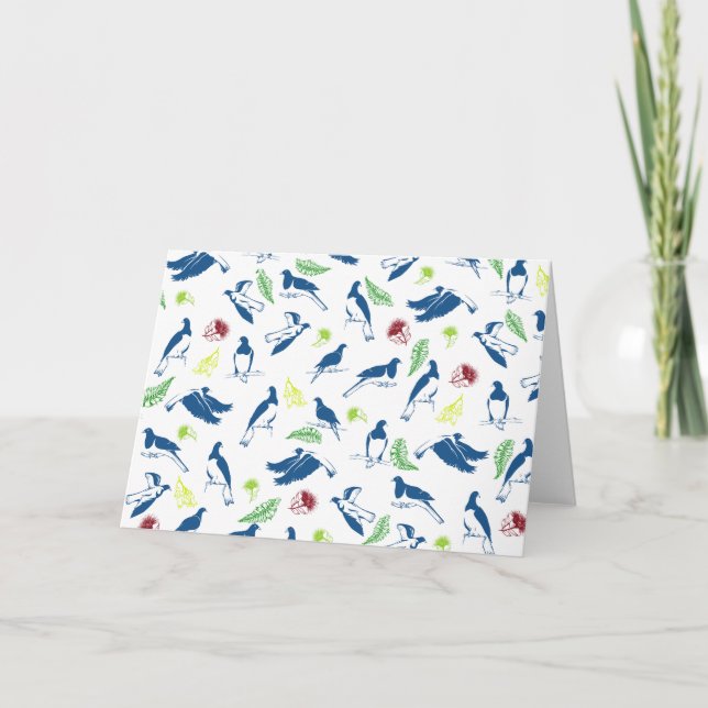 Carte Pigeon motif de Kereru Wood NZ (Devant)