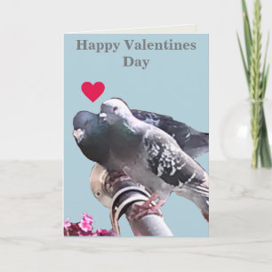 Carte Pigeon paire et Fleurs Valentines modifiables Cart