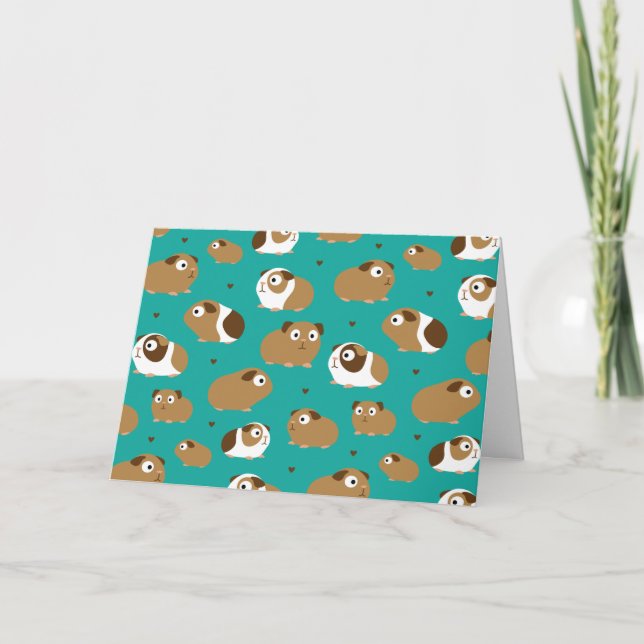 Carte Pigs de Guinée mignonne (Devant)