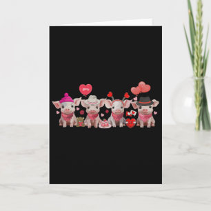 Carte Pigs Saint-Valentin Amoureux des cochons Animaux d
