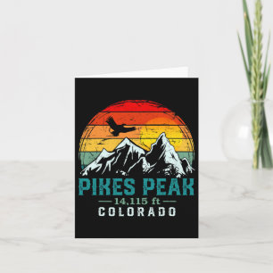 Carte Pikes Peak Mountain Colorado Retro Hiki
