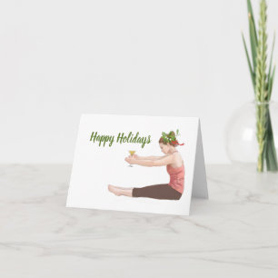 Carte Pilates Christmas Card avec cocktail
