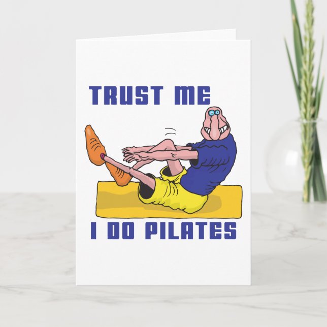Carte Pilates drôle (Devant)