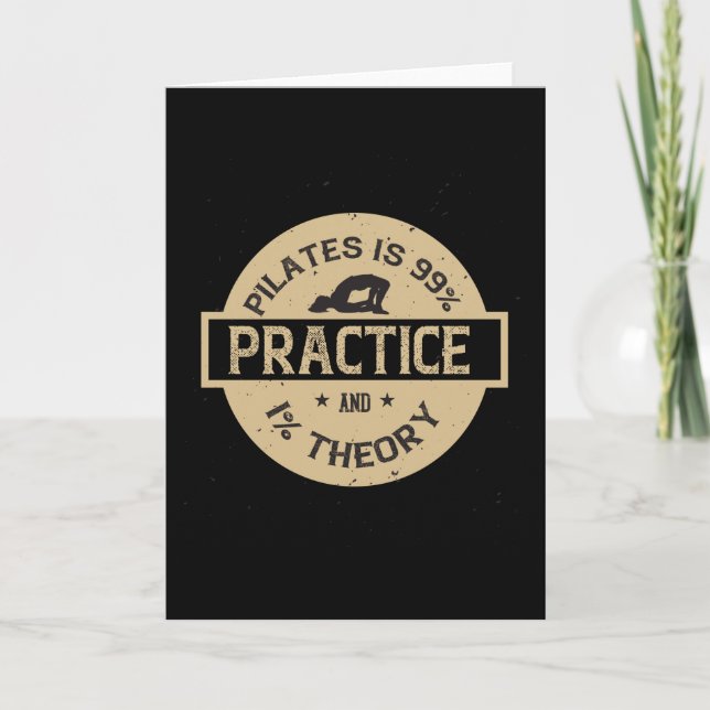 Carte Pilates est 99% pratique et 1% théorie (Devant)