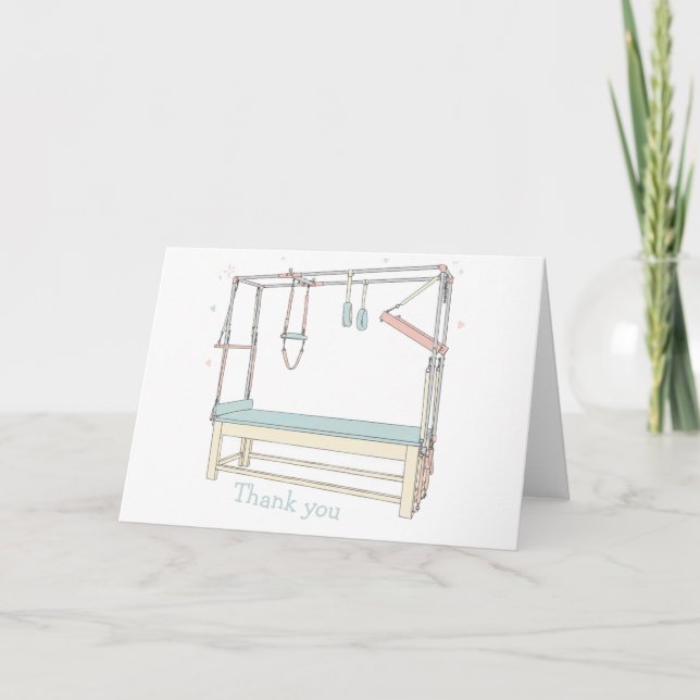 Carte Pilates Tower Cadillac Thank you (Devant)