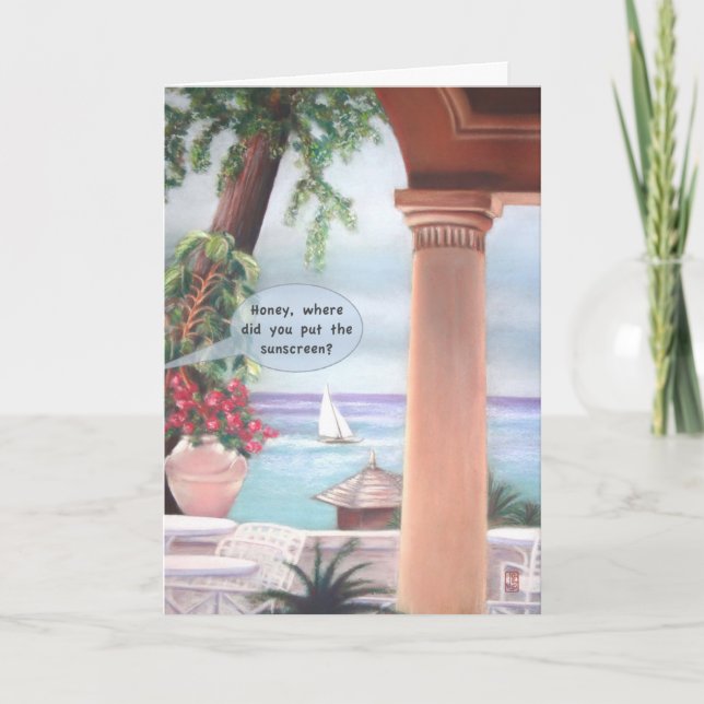 Carte Pillar, Sea & Sailboat joyeuse retraite (Devant)
