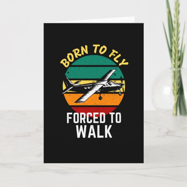 Carte Pilote Avion Aviation Drôle Dire Pilotage Volant (Devant)