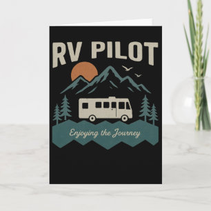Carte Pilote de camping-car de vacances rétro C