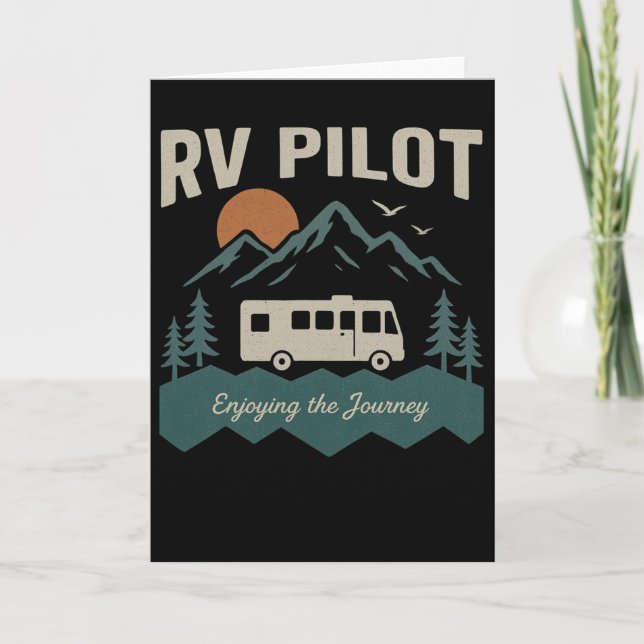 Carte Pilote de camping-car de vacances rétro C (Devant)