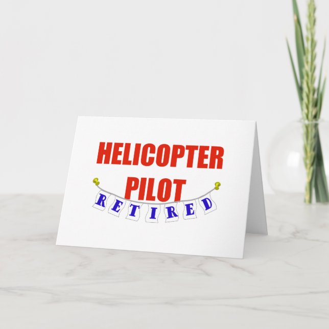CARTE PILOTE HÉLICOPTÈRE RETRAITÉ (Devant)
